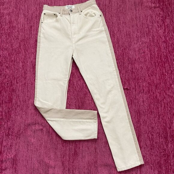 Reformation Cynthia Tonal Reworked High Rise Straight Jeans Clay Wash Size 26 - Picture 13 of 13